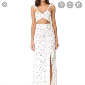 Night walker white maxi dress small